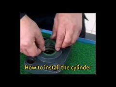 Demonstration of the installation process for hydraulic cylinders by professionals