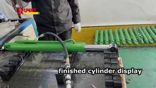 Finished hydraulic cylinder testing and display