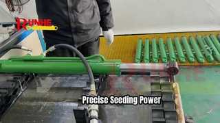 Hydraulic cylinder inspection with finished product display